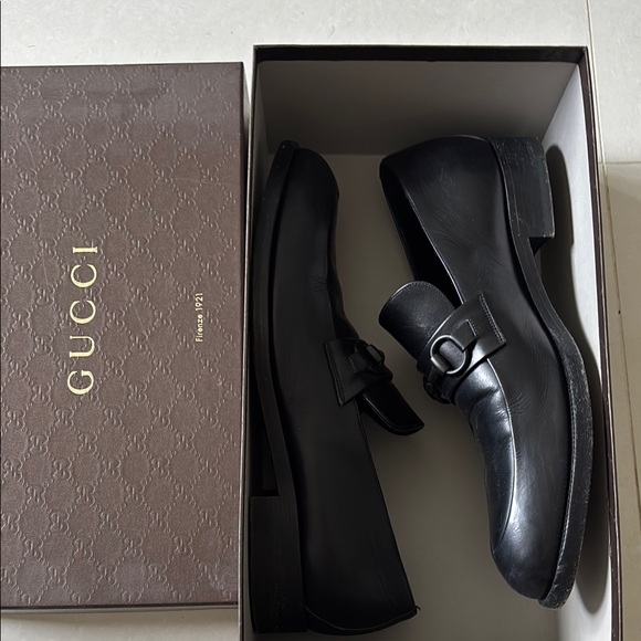 Gucci Men's Black Leather Loafers